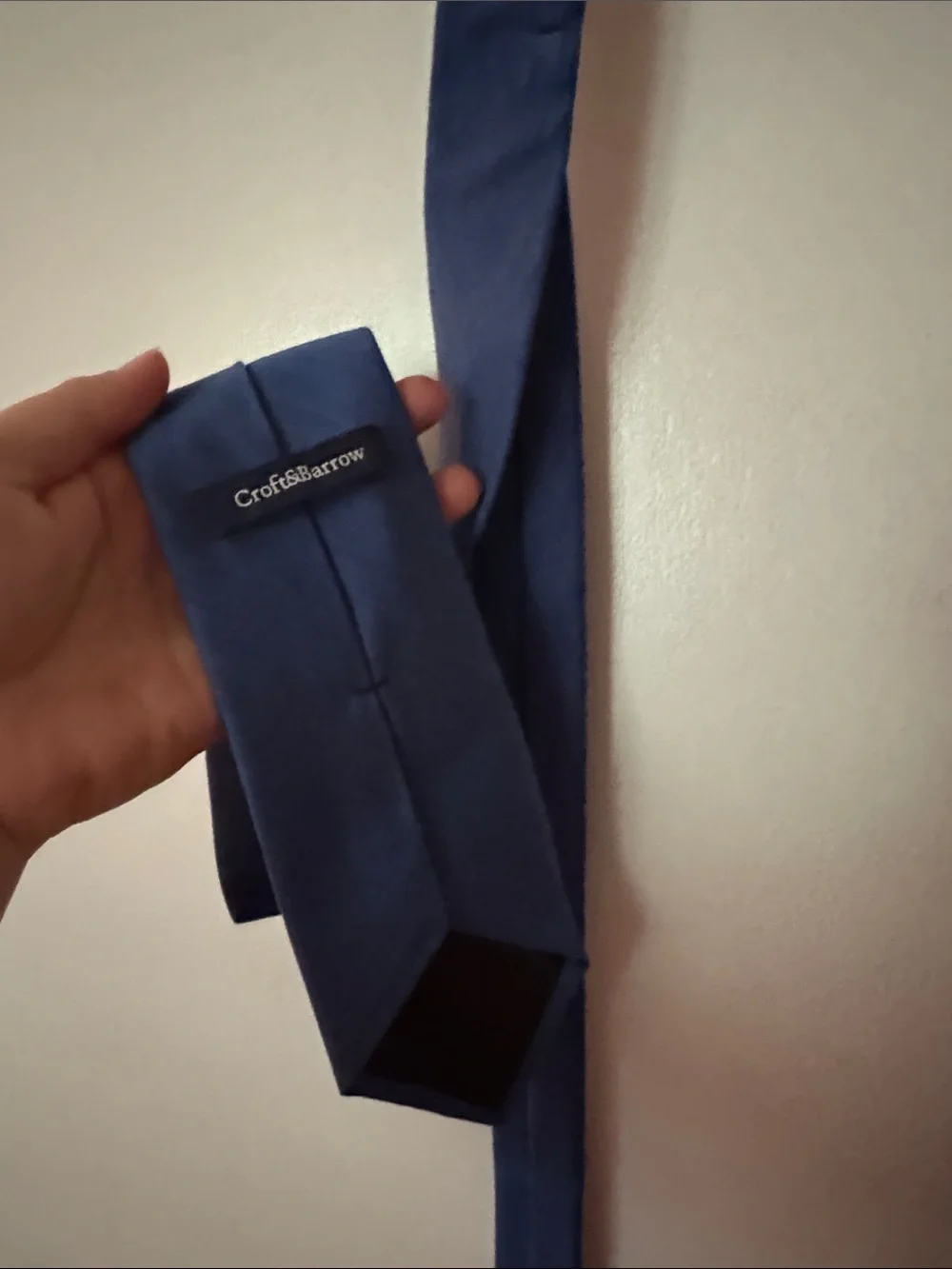 Calvin Klein Black Men's Two-Button Suit Jacket with Blue Tie